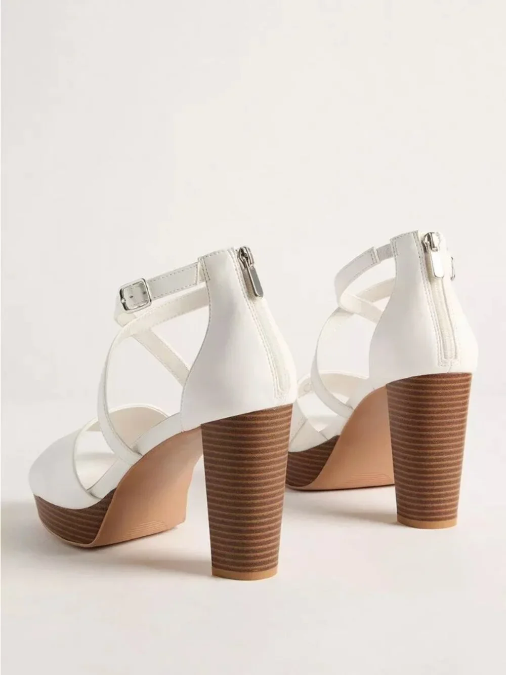 Crisscross Platform Heeled Sandal (WW)